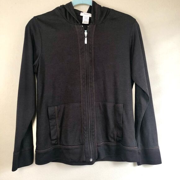 Natori Brown Zip Up Long Sleeve Hoodie Size Medium - Picture 1 of 9